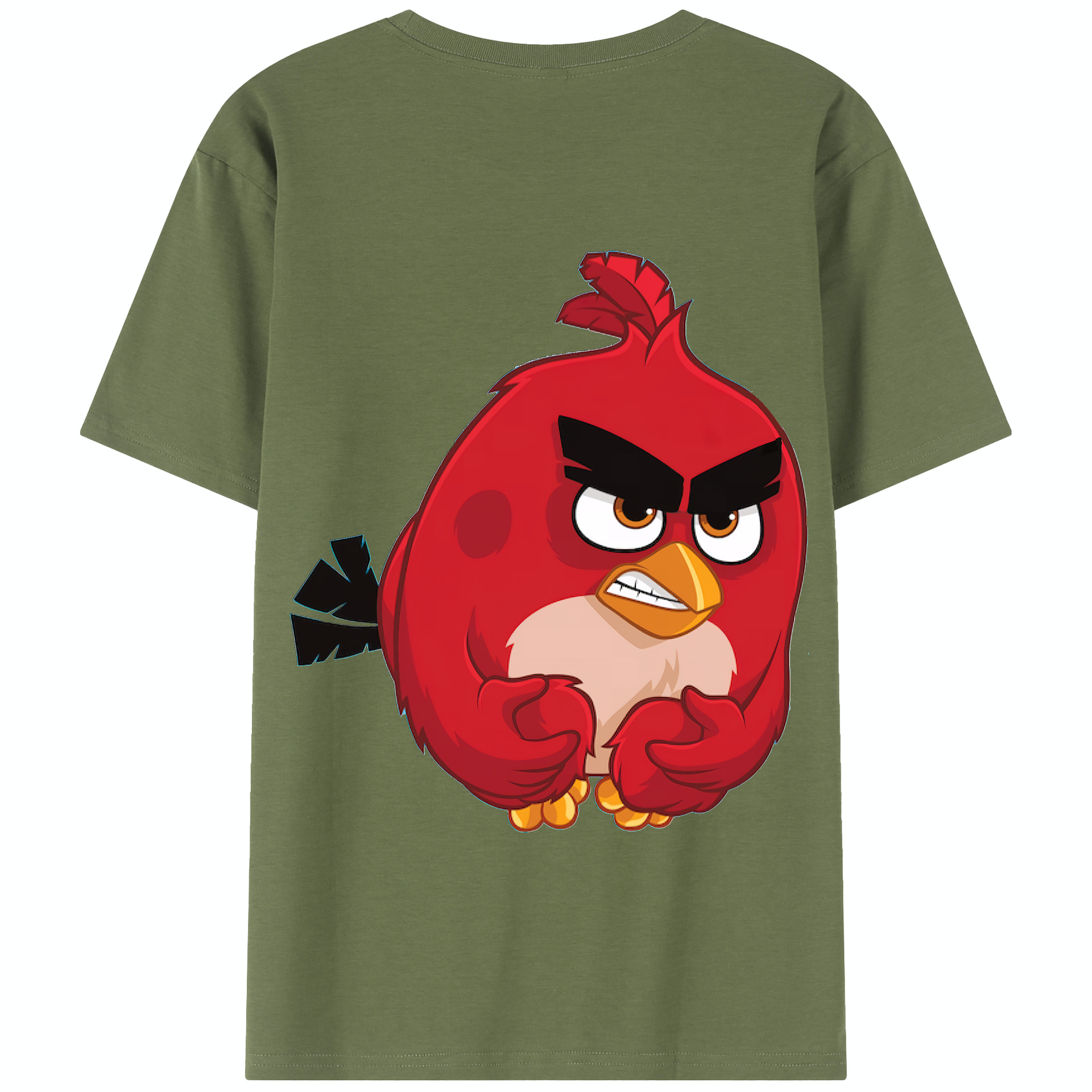 （画像用） Angry Birds アングリーバード 綿100％半袖Tシャツ（背面プリント）